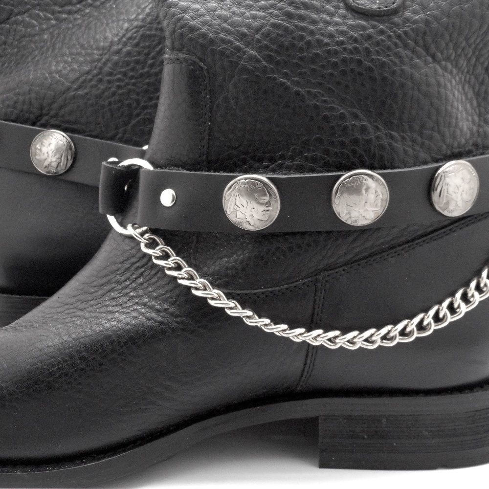 Indian Mens Women's Boot Leather Straps Motorcycle Pair